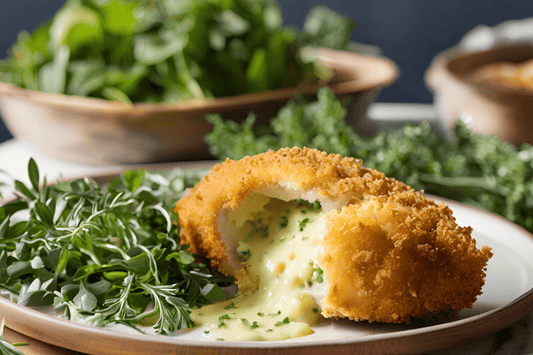 Crispy Golden Chicken with Herbed Butter Filling