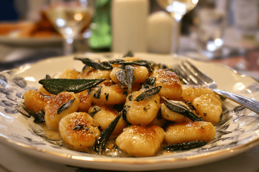 Homemade Potato Gnocchi with Butter and Sage Sauce