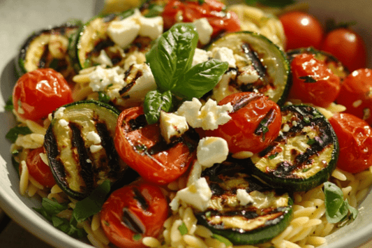 Summer Vegetable Orzo Salad with Lemon Vinaigrette