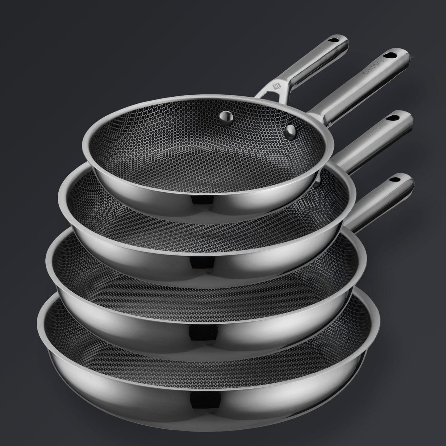 Hive Hybrid™ 4-Piece Frying Pan Set (20cm, 24cm, 26cm, 28cm)