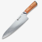 Haruta Box Set VG10 Japanese Damascus Steel 8 Inch Chef Knife & 13 Inch Diamond Sharpening Steel