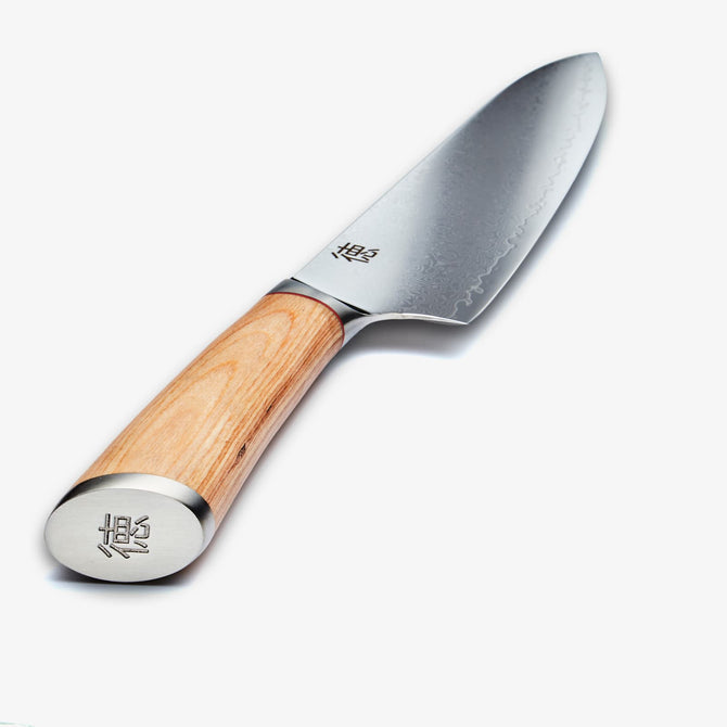 Haruta 8 Inch VG10 Japanese Damascus Steel Gyuto Chef Knife with Wooden Handle & Scabbard