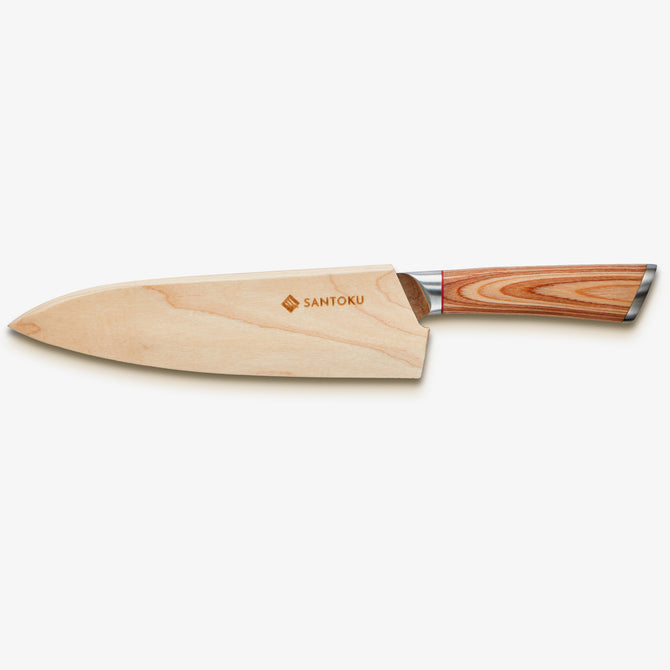 Haruta 5-Piece VG10 Japanese Damascus Steel Kitchen Knife Set with Wooden Handles & Scabbards