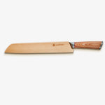 Haruta 10 Inch VG10 Japanese Damascus Steel Bread Knife with Wooden Handle & Scabbard