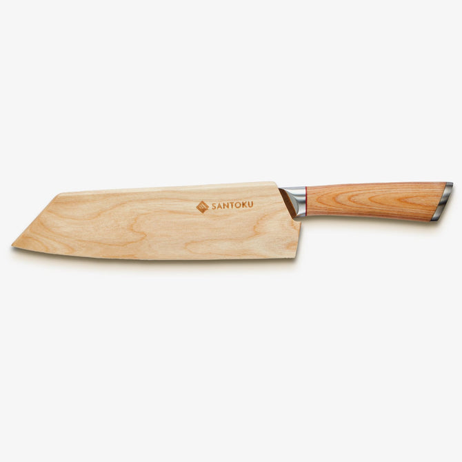 Haruta 8 Inch VG10 Japanese Damascus Steel Kiritsuke Chef Knife with Wooden Handle & Scabbard