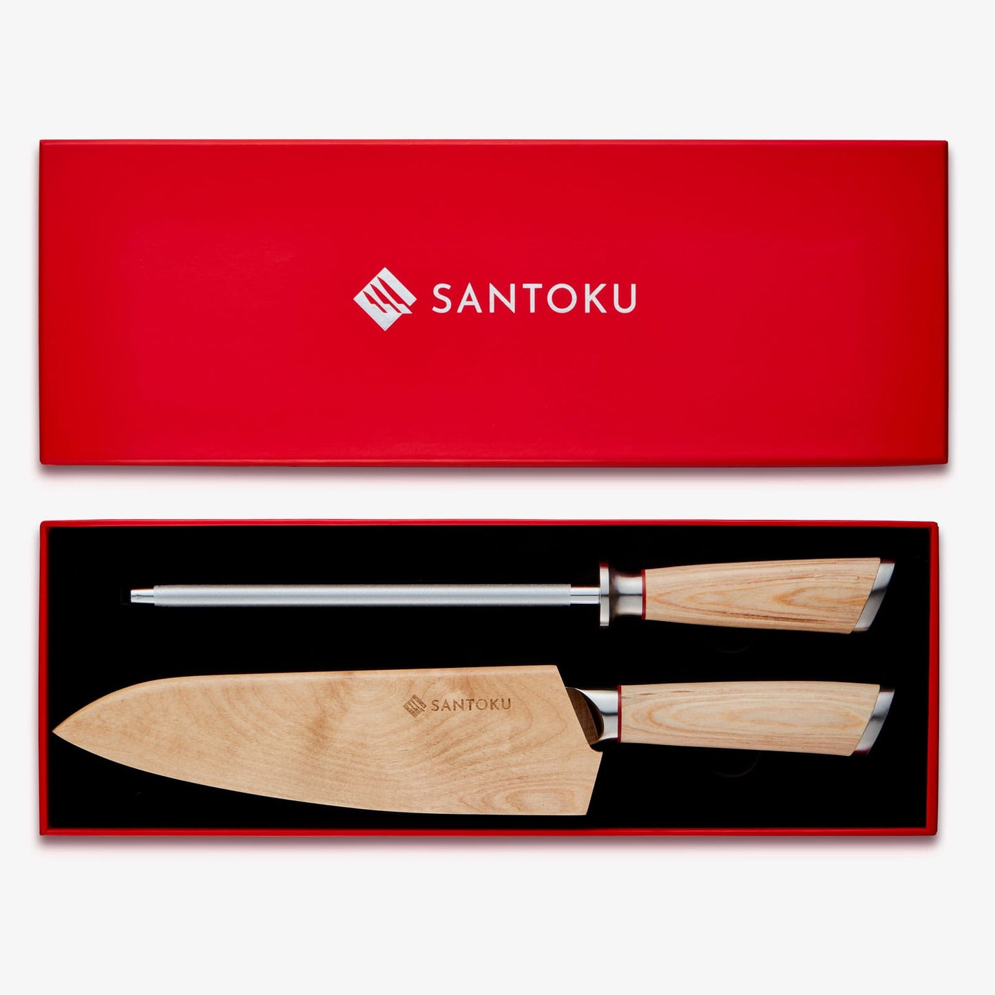Haruta Box Set VG10 Japanese Damascus Steel 8 Inch Chef Knife & 13 Inch Diamond Sharpening Steel