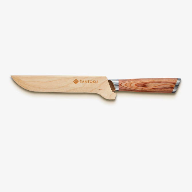 Haruta 6 Inch VG10 Japanese Damascus Steel Boning Knife with Wooden Handle & Scabbard