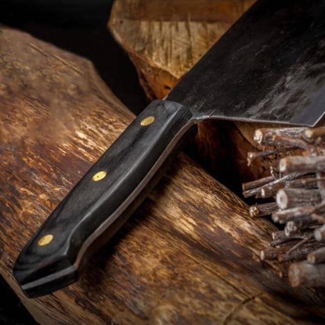 Nakiri / Chukabocho cleaver — broad rectangular blade detail